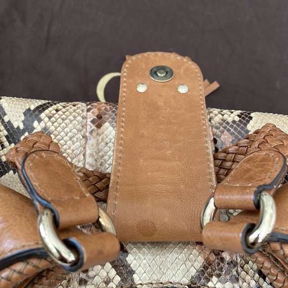 GUCCI Beige/Tan Python Snake Skin and Leather Large Marrakech Hobo Bag - Picture 14 of 16